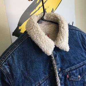 LEVI’s Denim Trucker Jacket with Sherpa Collar